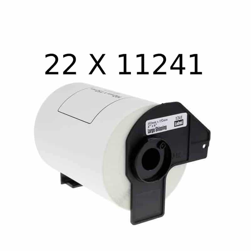 22 stk DK11241 shipping etiketter – 22 x 200 stk – 102 x 152mm – Kompatibel Brother – DK11241
