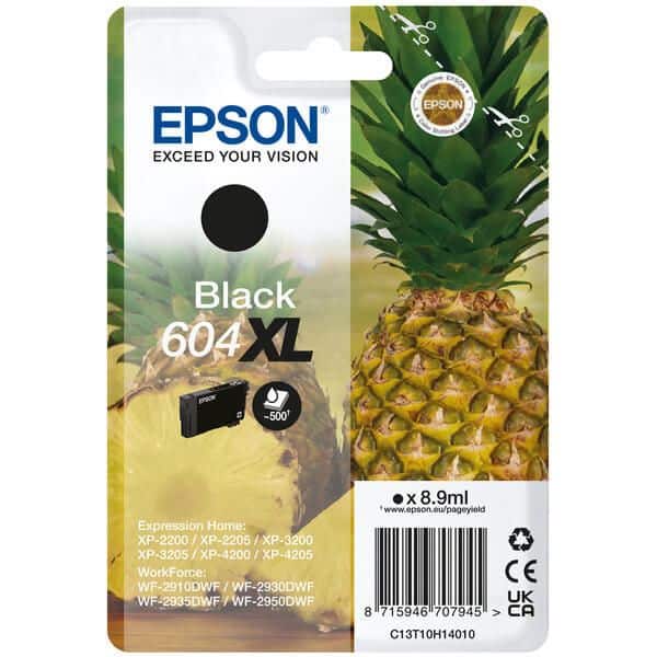Epson 604XL Sort Blækpatron 8.9 ml – Original – C13T10H14010 | Skarpe Tekster & Professionel Kvalitet