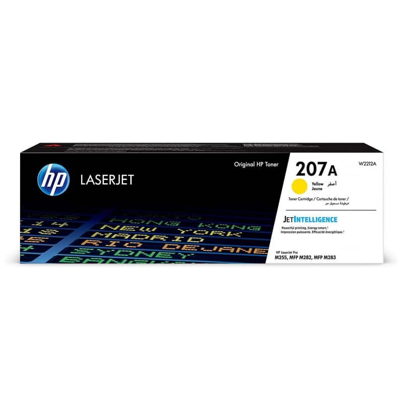 HP 207A Gul Toner | 1.250 Sider | Original | W2212A | Skarp Gul med Lang Holdbarhed