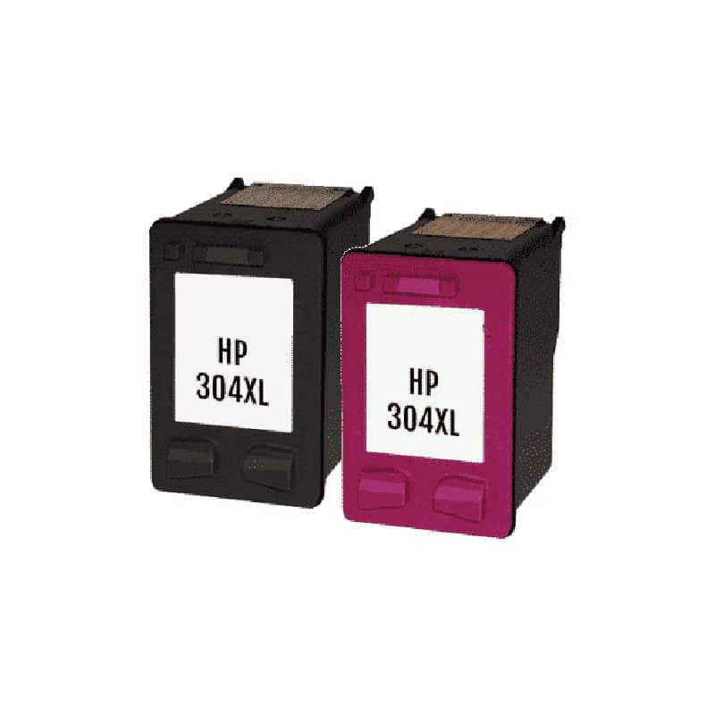 Rabat sæt! HP 304XL 28 ml | 1 x Sort 1 x Farve | Kompatibel | Høj kapacitet