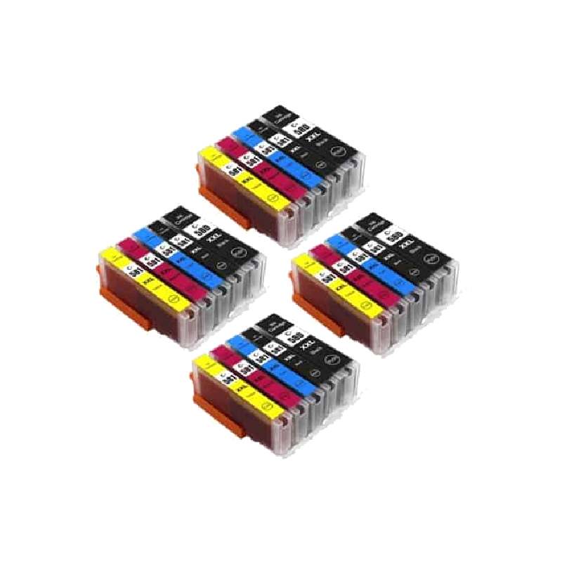 Rabat sæt! Canon PGI-580XXL | CLI-581XXL | 20 stk Farve Kompatible Blækpatroner | 20 stk Farve296 ml