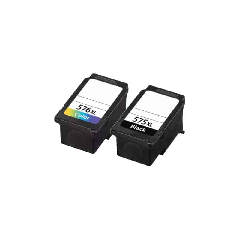 Rabat Sæt! Canon PG-575XL / CL-576XL – 1 x Sort + 1 x Farve – Kompatibel – PG-575XL – 28 ml | Komplet Sæt & Høj Kvalitet