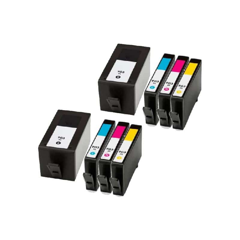 Rabat Sæt! HP 903XL – 2 x 4 Farver BK-C-M-Y – Kompatibel – 903XL – 138 ml | Stor Kapacitet & Maksimal Besparelse