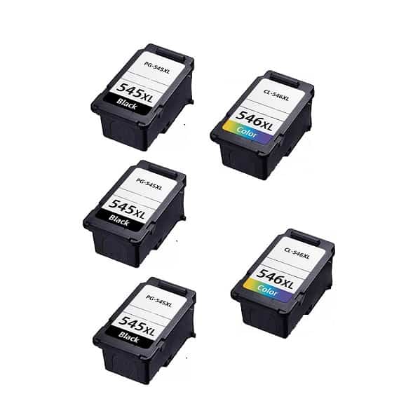 Rabat sæt! Canon PG-545XL / Cl 546XL 68 ml | 3 x Sort 2 x Farve | Kompatibel