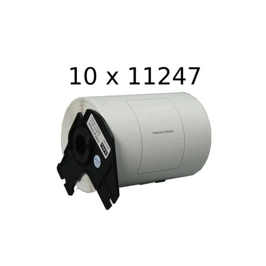10 stk DK11247 adresseetiketter – 10 x 180 stk – 103 x 164 mm – Kompatibel Brother – DK11247