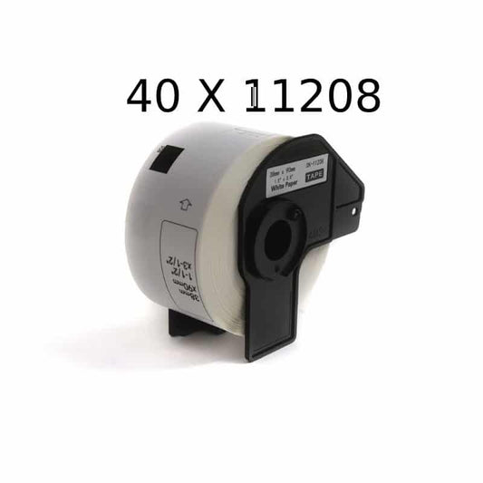 40 stk DK11208 adresseetiketter – 400 stk – 38 x 90mm – Kompatibel Brother – DK11208