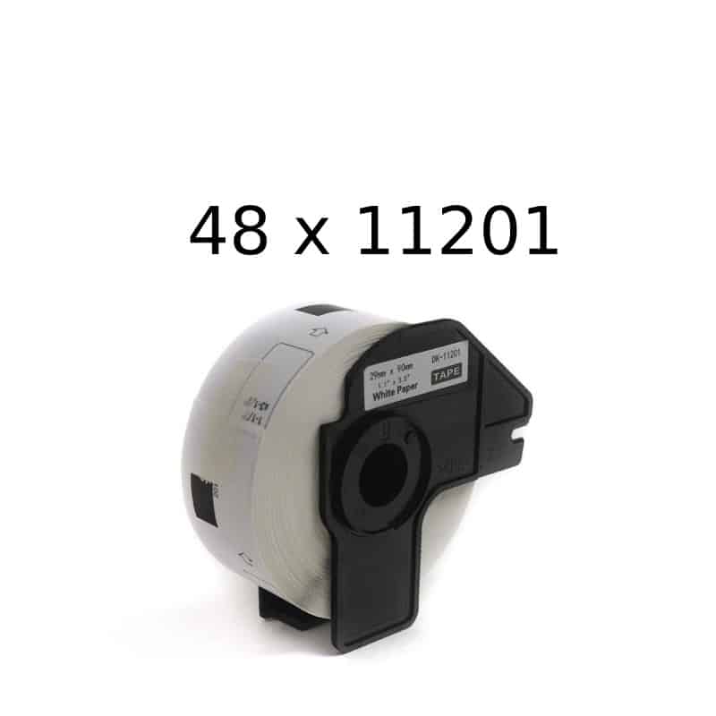 48 stk DK11201 adresseetiketter – 400 stk – 29 x 90mm – Kompatibel Brother – DK11201