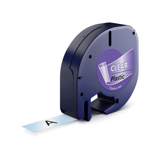 Dymo 12267 sort på klar plasttape 12 mm x 4 m – kompatibel – S0721530