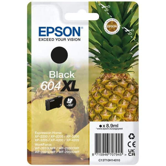 Epson 604XL Sort Blækpatron 8.9 ml – Original – C13T10H14010 | Skarpe Tekster & Professionel Kvalitet