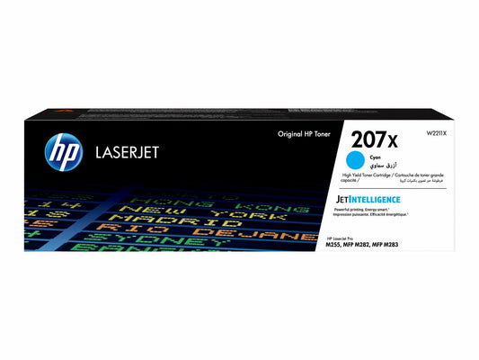 HP 207X Cyan Toner 2.450 Sider – Original – W2211X | Levende Farver & Professionel Kvalitet