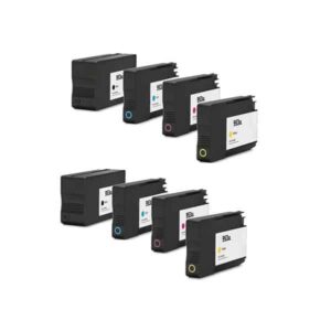Rabat sæt! HP 953XL | 2 x 4 Farver BK-C-M-Y | Kompatibel | 256 ml | Maksimal Kapacitet & Skarp Kvalitet