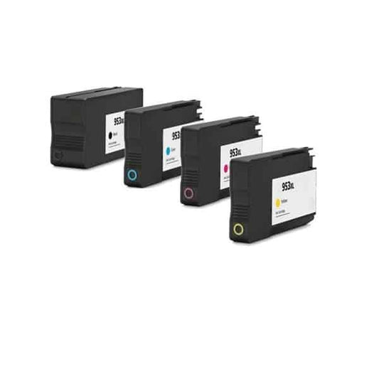 Rabat sæt! HP 953XL | 4 farver BK-C-M-Y | Kompatibel | 128 ml | Høj Kapacitet & Skarp Kvalitet