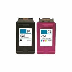 Rabat sæt! HP 62XL 35ml | 1 x Sort 1 x Farve | Kompatibel | Høj Kapacitet & Kvalitet