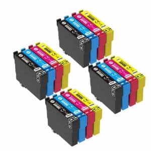 Rabatpakke! Epson 604XL 4x BK-C-M-Y Blækpatron 168 ml – Kompatibel – 16 stk | Stor Kapacitet & Maksimal Besparelse