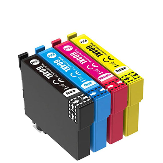 Rabatpakke! Epson 604XL BK-C-M-Y Blækpatron 42 ml – Kompatibel – 4 stk | Komplet Farvesæt & Høj Kvalitet