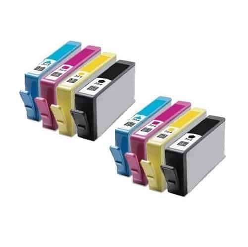 Rabat Sæt! HP 364XL – 2 x 4 Farver BK-C-M-Y – Kompatibel – 364XL – 140 ml | Stor Kapacitet & Maksimal Værdi