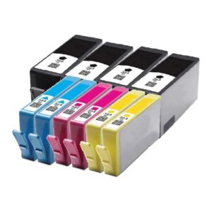 Rabat Sæt! HP 364XL – 4 x BK / 2 x C-M-Y – Kompatibel – 364XL – 190 ml – 10 stk. | Høj Kvalitet & Lav Pris