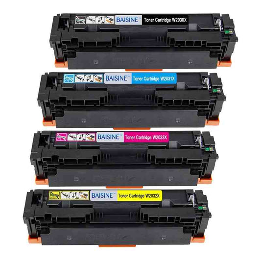 Rabat Sæt! HP 415X – 4 Farver BK-C-M-Y Toner – Kompatibel – 415X – 25.500 Sider | Stor Kapacitet & Maksimal Besparelse