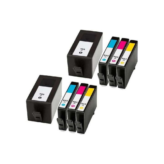 Rabat Sæt! HP 903XL – 2 x 4 Farver BK-C-M-Y – Kompatibel – 903XL – 138 ml | Stor Kapacitet & Maksimal Besparelse
