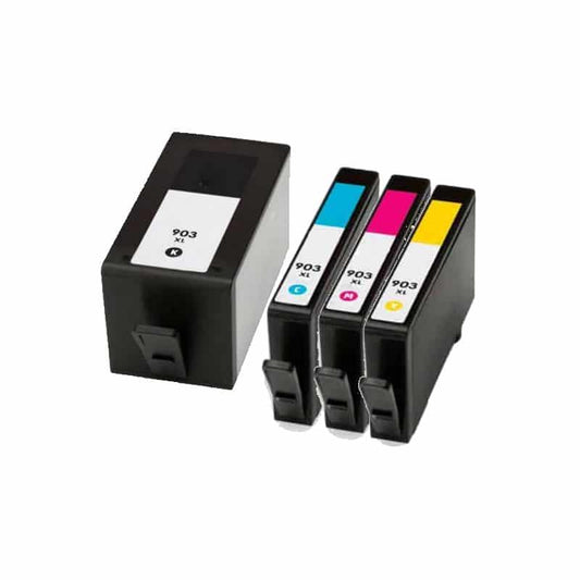 Rabat Sæt! HP 903XL – 4 Farver BK-C-M-Y – Kompatibel – 903XL – 69 ml | Komplet Sæt & Professionel Kvalitet