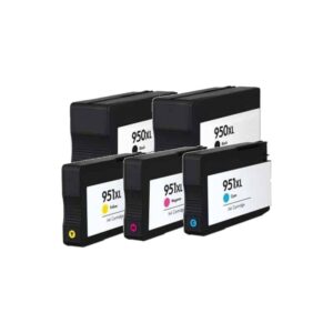 Rabat sæt! HP 950XL / 951XL – 2 x Sort + 1 x Cyan-Magenta-Gul – Kompatibel – 241 ml i alt (5 stk.)
